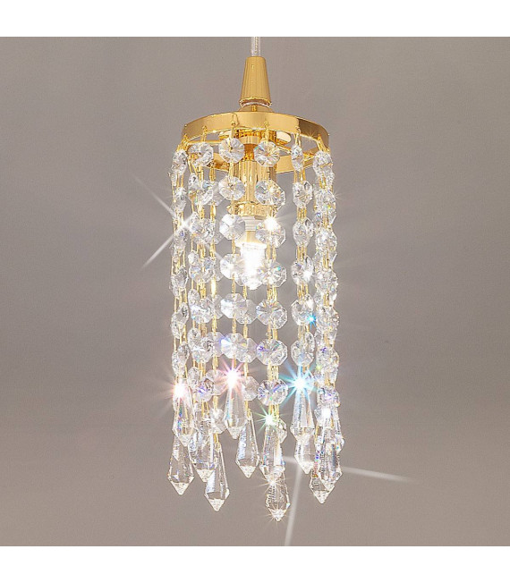 Colgante de diseño CHARLESTON 24 quilates Oro 1 bombilla
