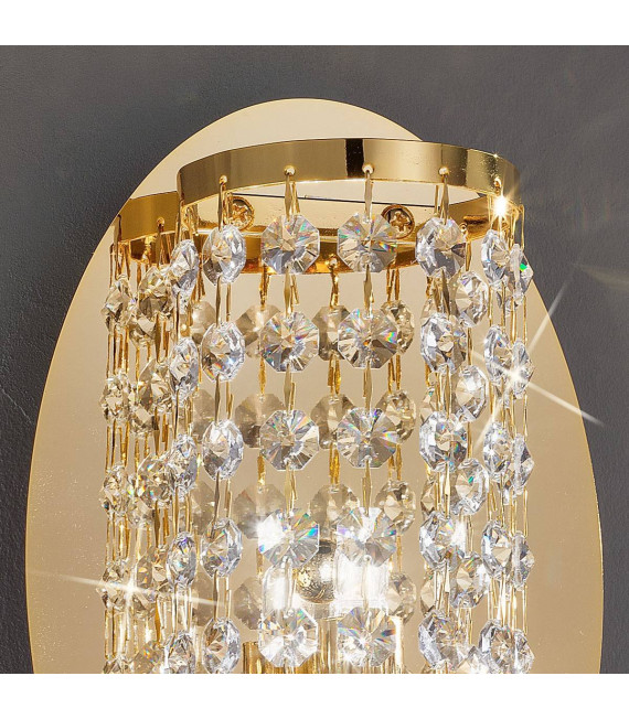 Aplique de diseño CHARLESTON 24 quilates Oro 1 bombilla