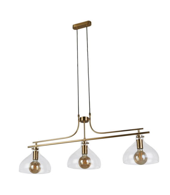 Margarita pendant light Mild steel, glass Brass