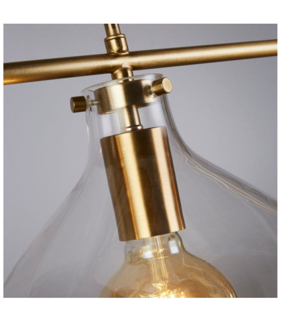 Margarita pendant light Mild steel, glass Brass
