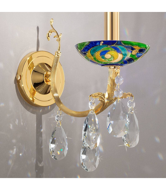 Applique classica VICTORIA 2 24 carati oro 1 lampadina