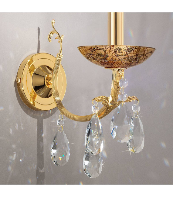 Applique classica VICTORIA 2 24 carati oro 1 lampadina