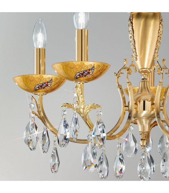 Klassischer Kerzenhalter VICTORIA 2 Gold 24 Karat 5 Glühbirnen