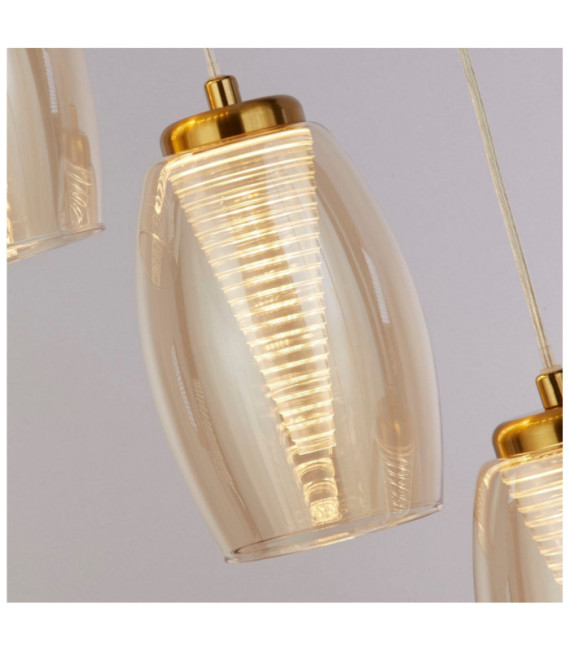 Cyclone pendant light Mild steel, glass, acrylic Bronze