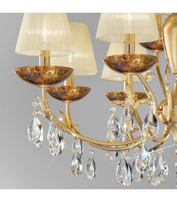 Candelabro clásico VICTORIA 2 Oro 24 Quilates 12 bombillas
