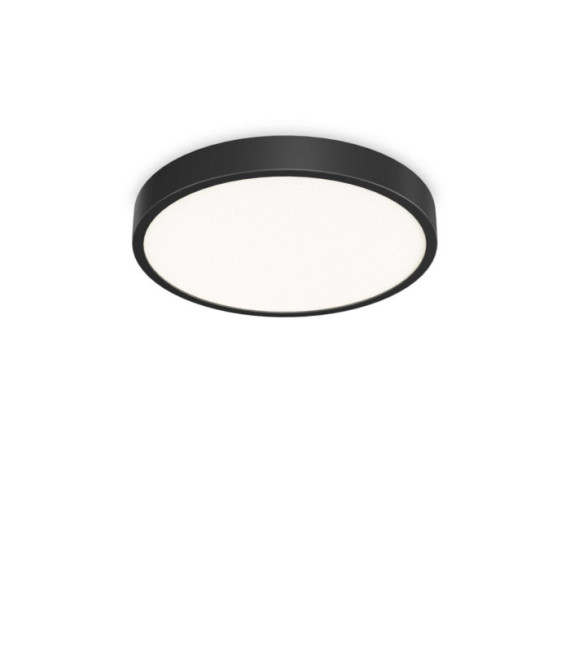 LED-Deckenleuchte Ray aus schwarzem Kunststoff