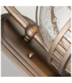Kichler exterior wall light Aluminum, brass, transparent grained glass Burnished bronze