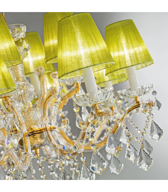 Klassischer Kerzenhalter MARIA LOUISE 24 Karat Gold 12 Glühbirnen