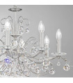 Chandelier classique CARMEN 2 chrome 8 ampoules