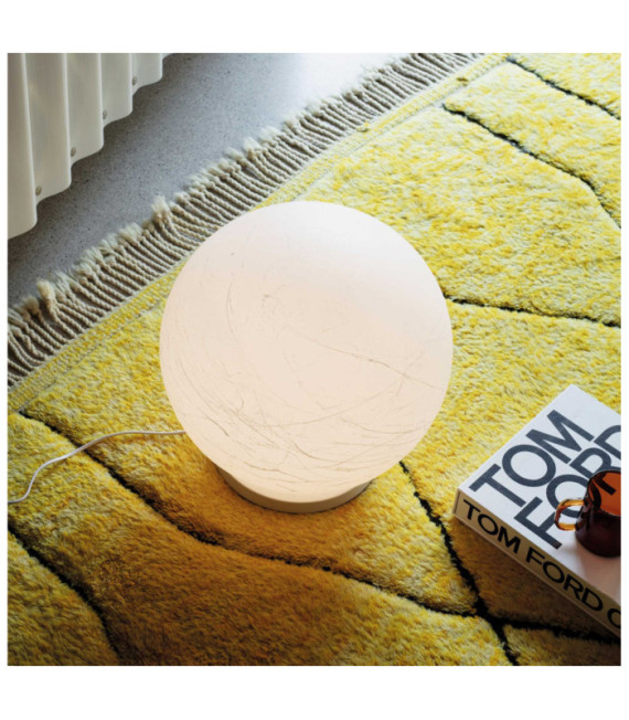 Lampada da terra portatile Carta Plastica Bianca