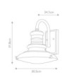 Redding exterior wall light Glass, Aluminum Painted aged bronze