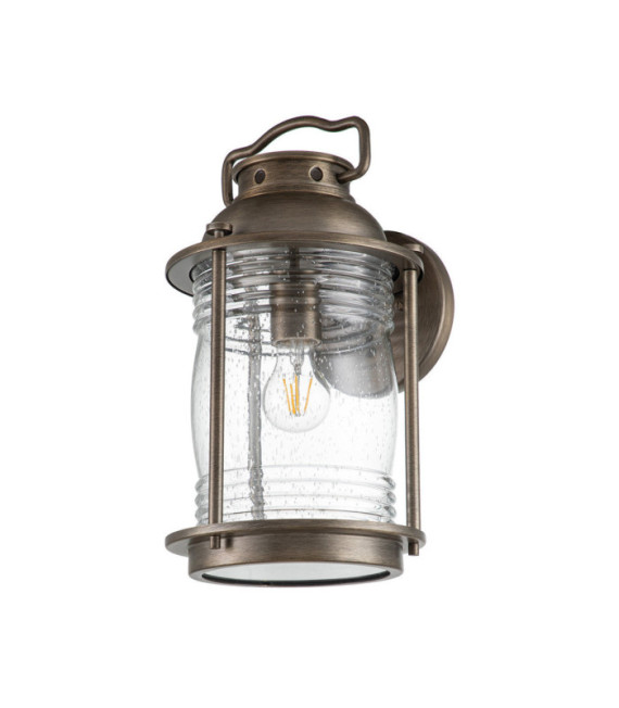 Kichler exterior wall light Aluminum, brass, transparent grained glass Burnished bronze