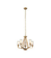 Kichler pendant light Steel, transparent grained glass Natural brass