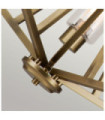 Suspension Kichler Acier,verre grainé transparent Laiton naturel