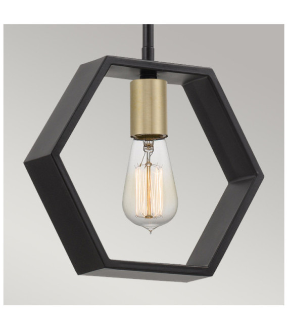 Suspension Quoizel Acier Terre noire