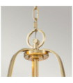 Quoizel pendant light Glass, Steel, Cream lampshade Brushed brass
