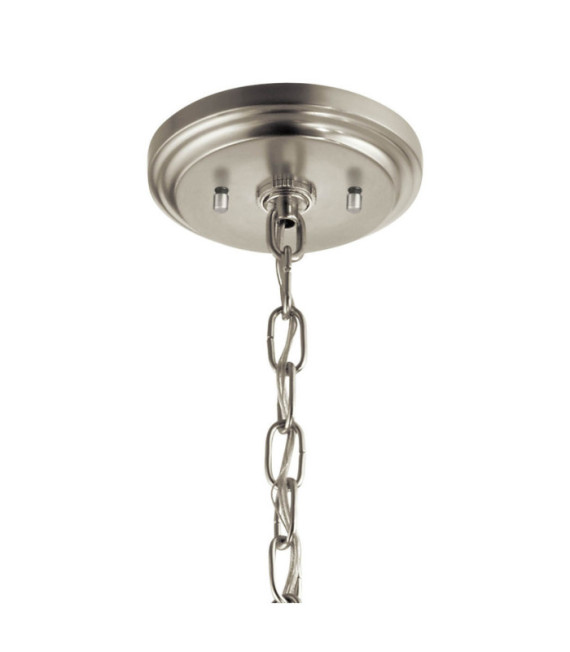 Kichler pendant light Steel, transparent grained glass Aged antique gray