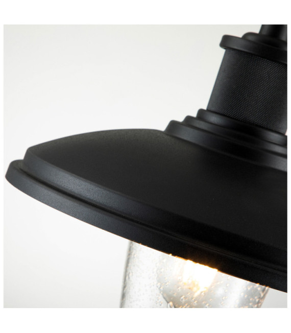Lampada da parete per esterni Kichler in vetro, alluminio, acciaio, materiale composito resistente alle intemperie nero