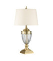 Quoizel Table Lamp Glass, Steel, Linen Brushed Brass