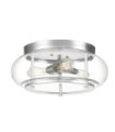 Quoizel ceiling light Transparent glass, polished chrome steel