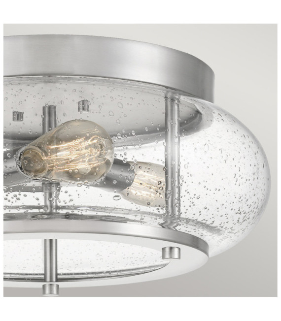 Plafonnier Quoizel Verre transparent,acier Chrome poli