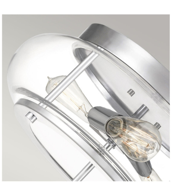 Plafonnier Quoizel Verre transparent,acier Chrome poli