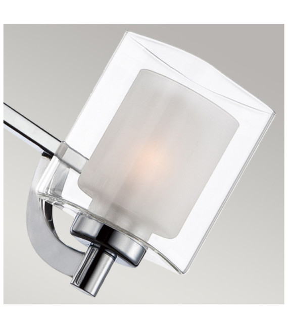 Lámpara de techo Quoizel Acero, opalino, cristal transparente Cromo pulido
