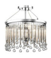 Kichler Crystal Ceiling Light, Polished Chrome Steel