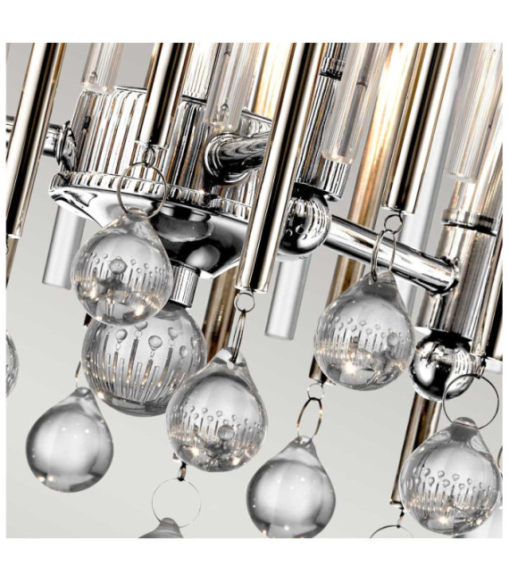 Plafonnier Kichler Cristal,Acier Chrome poli