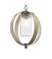 Suspension extérieur Kichler Aluminium,verre grainé transparent Gris antique vieilli