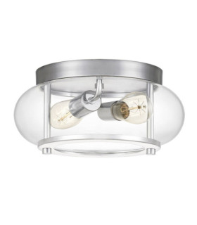 Plafonnier Quoizel Verre transparent,acier Chrome poli