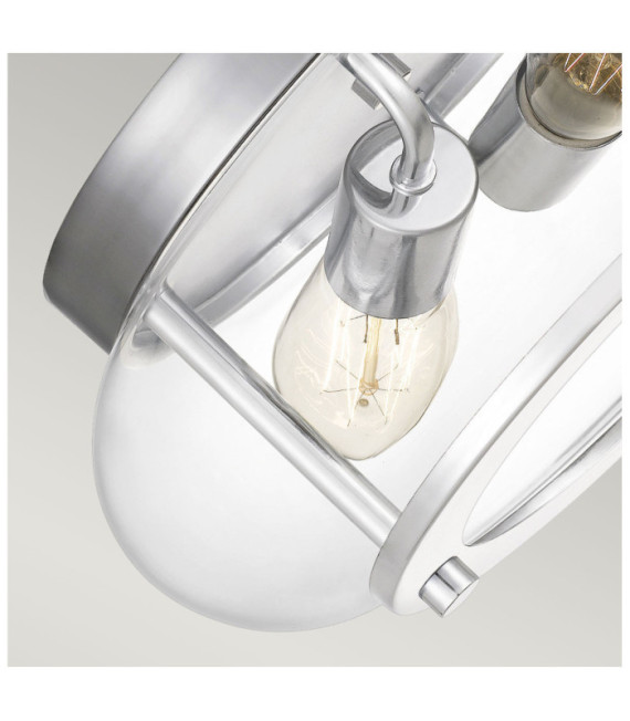 Quoizel ceiling light Transparent glass, polished chrome steel