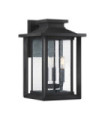 Quoizel outdoor wall light Transparent seed glass, weather-resistant composite, Black earth