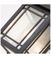 Quoizel exterior wall light Aluminum, transparent grained glass Black