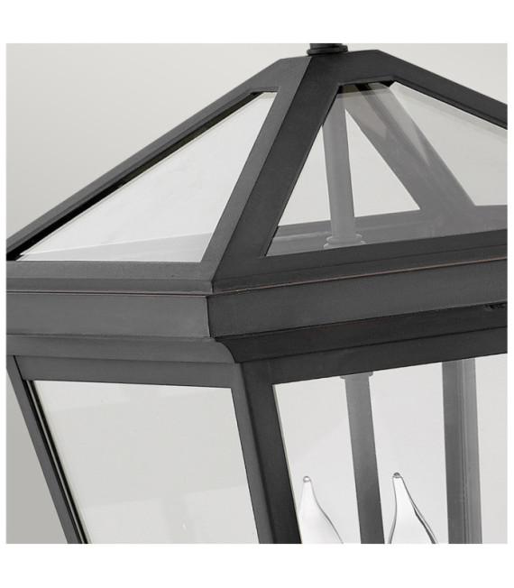 Lampada da parete per esterni Hinkley Vetro trasparente, alluminio Museum Black