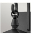 Applique murale extérieur Hinkley Aluminium,laiton,verre grainé transparent Noir