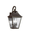 Outdoor wall light Feiss Steel, Marten grained glass