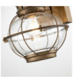 Kichler exterior wall light Aluminum, transparent grained glass Natural brass