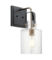 Applique murale Kichler Acier,verre grainé transparent Nickel poli