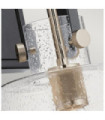 Applique murale Kichler Acier,verre grainé transparent Nickel poli