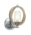 Kichler exterior wall light Aluminum, transparent grained glass Aged antique gray