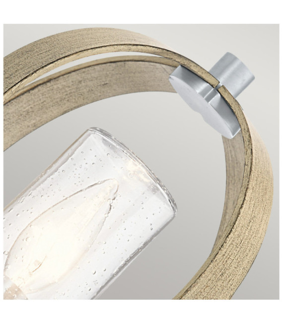 Kichler exterior wall light Aluminum, transparent grained glass Aged antique gray