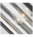 Hinkley outdoor wall light Aluminum, brass, clear seeded glass Textured black with burnished bronze