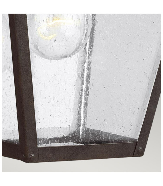 Outdoor wall light Feiss Steel, Marten grained glass