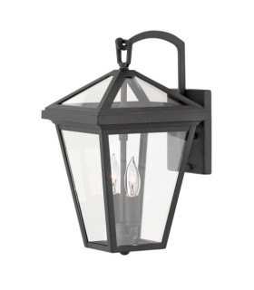 Lampada da parete per esterni Hinkley Vetro trasparente, alluminio Museum Black