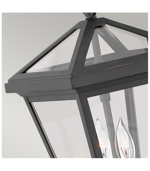 Hinkley exterior wall light Transparent glass, aluminum Museum Black