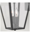 Hinkley exterior wall light Transparent glass, aluminum Museum Black