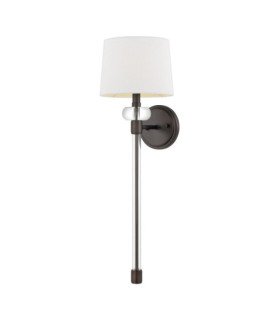 Lampada da parete Quoizel Acciaio, tessuto Port Bronze