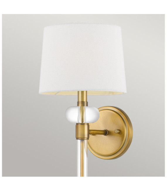Lampada da parete Quoizel Acciaio, tessuto ottone patinato
