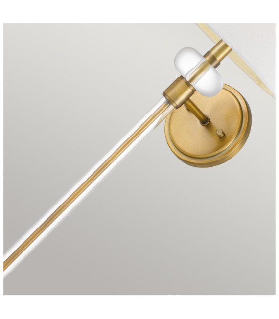 Lampada da parete Quoizel Acciaio, tessuto ottone patinato